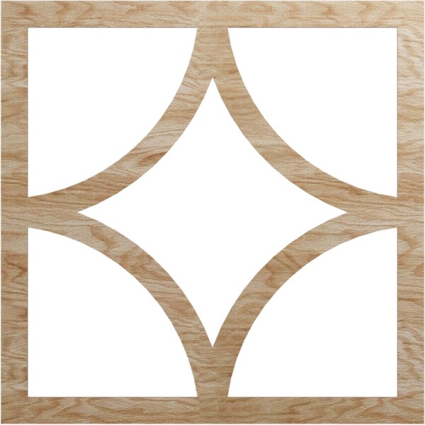 Ekena Millwork Statesman Wood Fretwork Pierced Ceiling Medallion, Red Oak, 38"OD x 24 1/4"ID x 1/4"T CMWP38X38X0250STRO - main